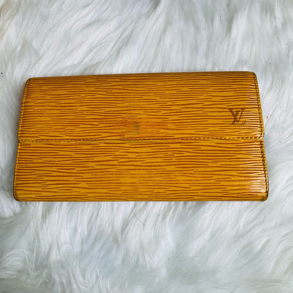 SOLD LV Yellow EPI Leather Long Wallet - Picture 1 of 12